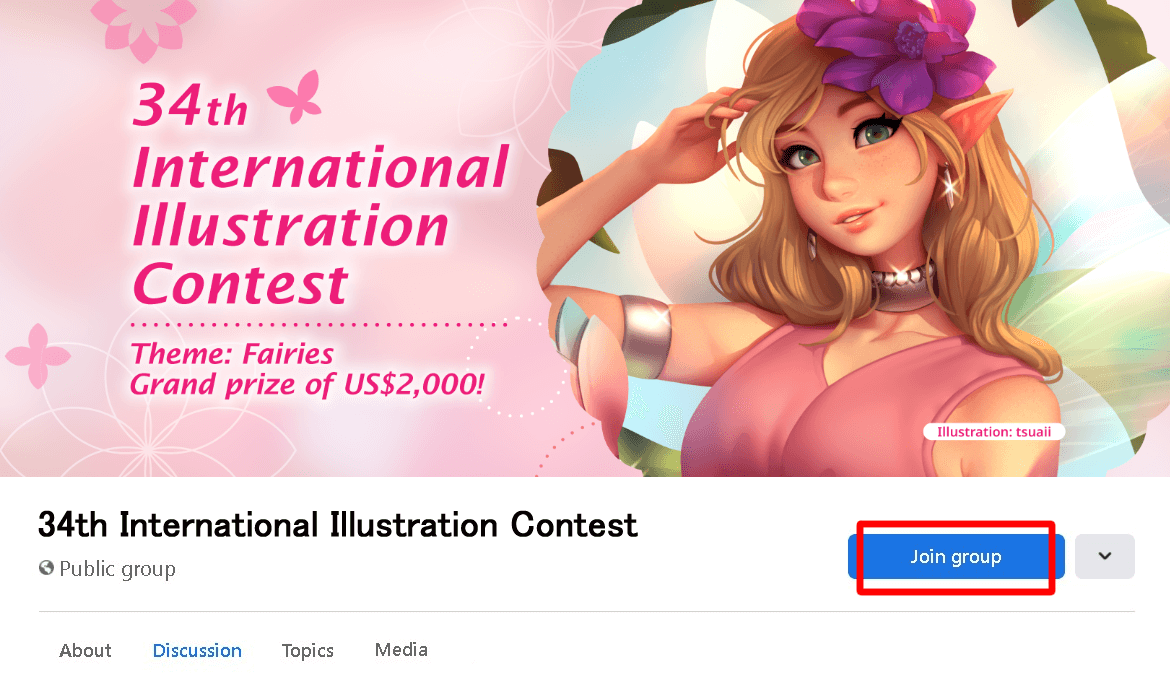 Example of Facebook entry